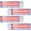 Bundle of FOUR 1.5kW Warehouse Heaters - White