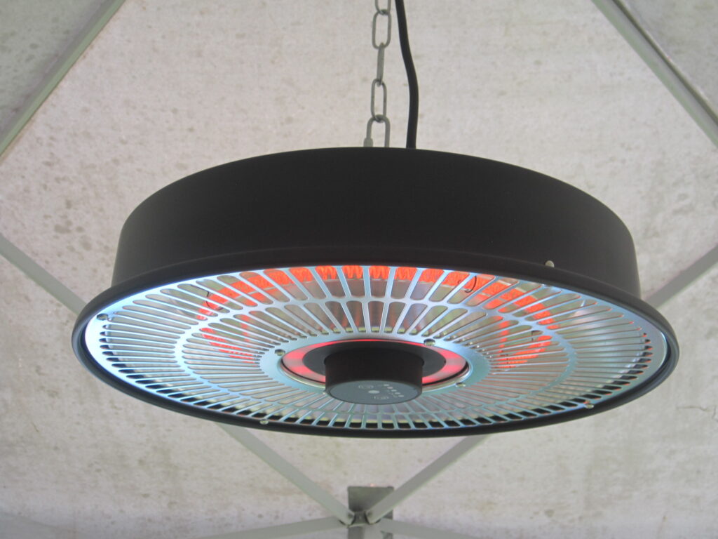1.5kW Hanging Infra-red Heater with LED Atmosphere light and Remote Control - Image 7