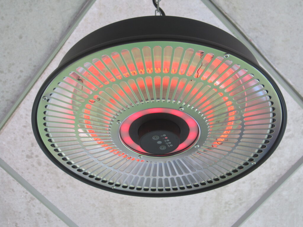 1.5kW Hanging Infra-red Heater with LED Atmosphere light and Remote Control - Image 8