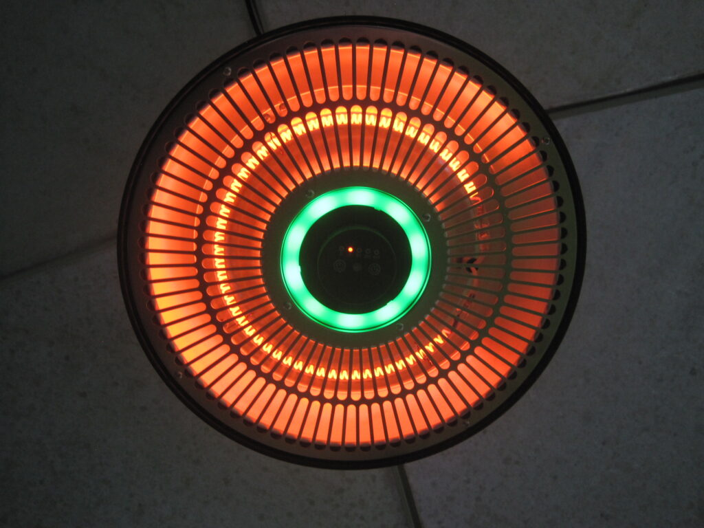 1.5kW Hanging Infra-red Heater with LED Atmosphere light and Remote Control - Image 10