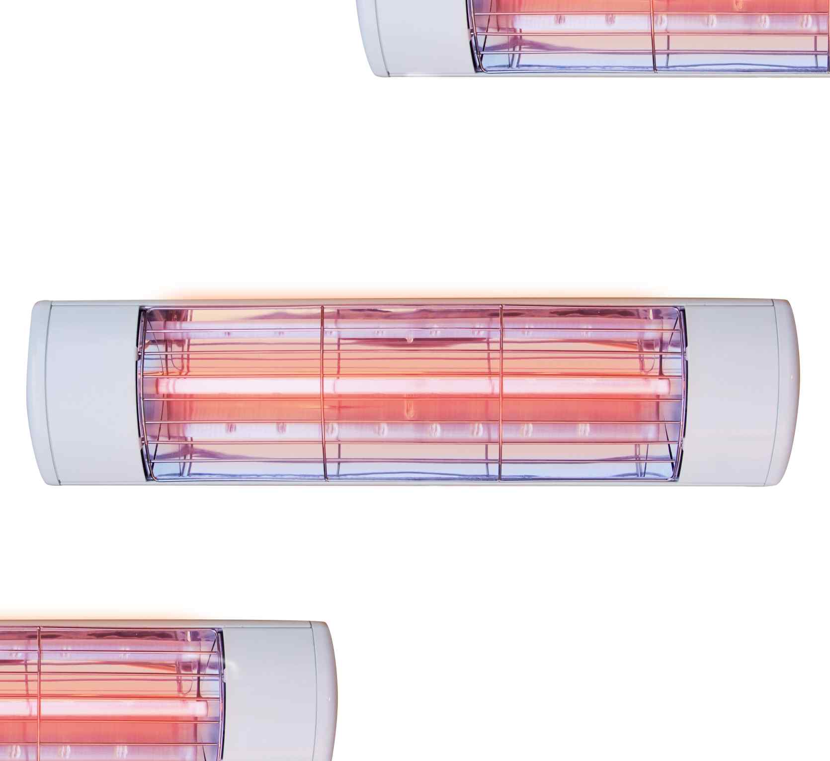 2kW Summerglow Infra-red Heater - White with Gold Lamp